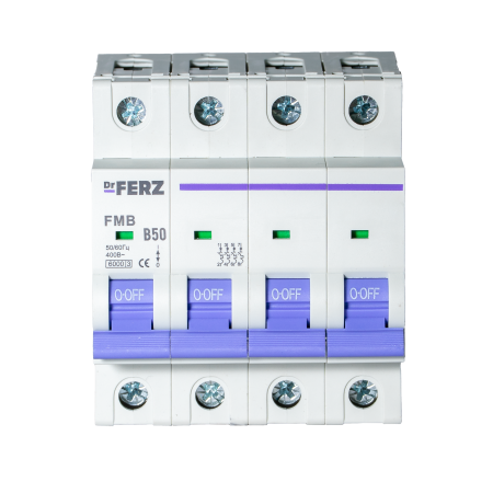 FMB-B 6kA 4P 50 х-ка B Автоматический выключатель